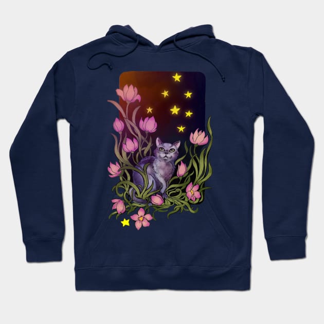 A Fallen Star Cat Hoodie by Alex KUJAWA